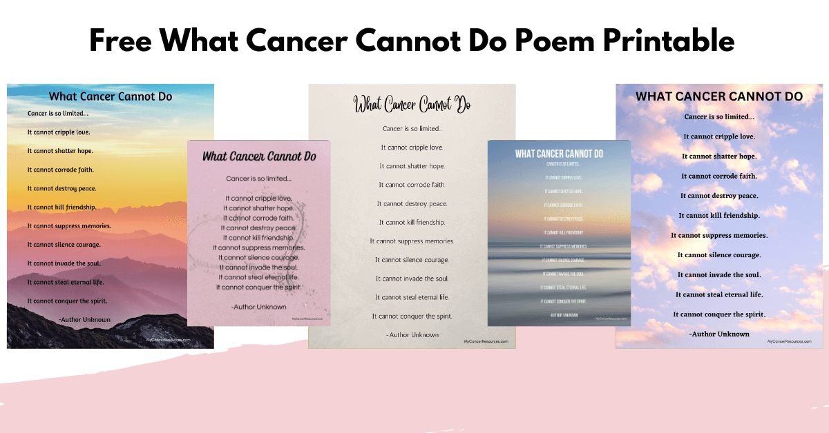 BREAST CANCER AWARENESS WHAT CANCER CANNOT DO PERSONALIZED POEM