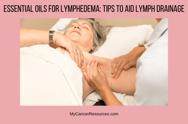 Female patient getting massage and using essential oils for lymphedema